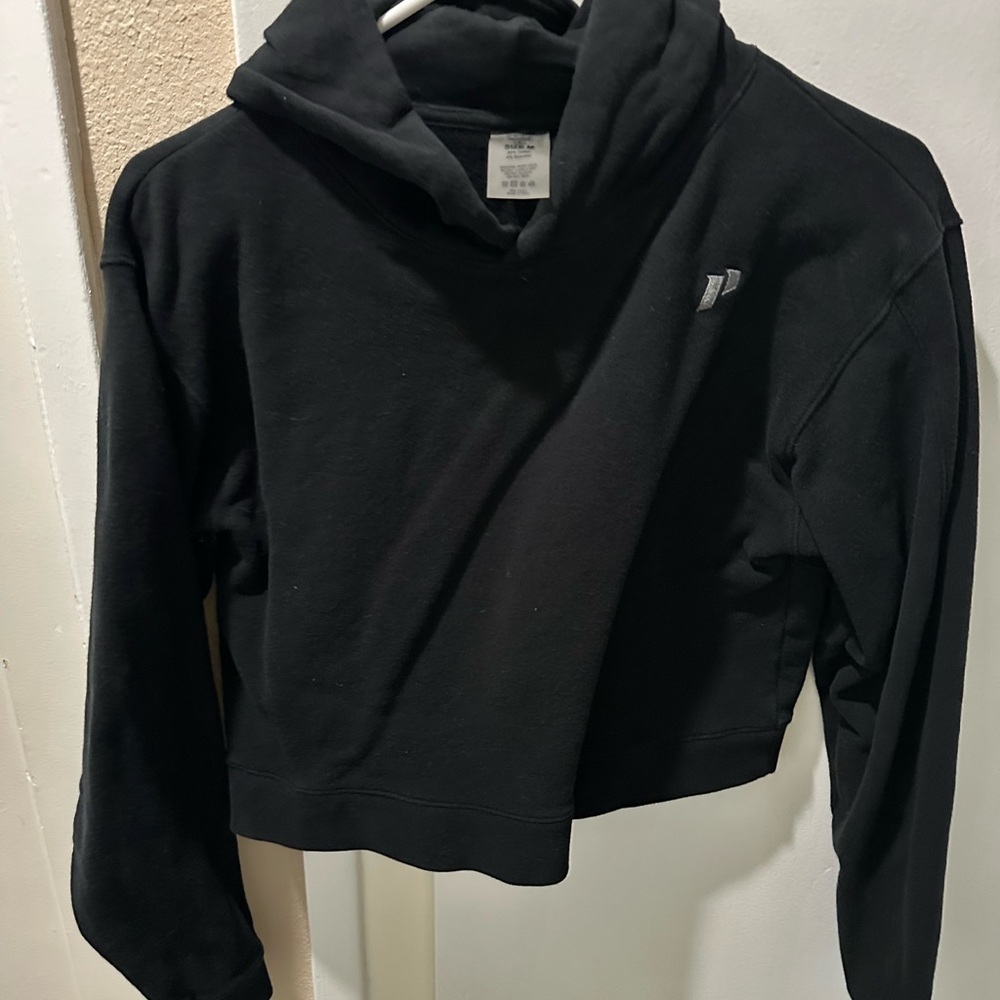 Black Cropped Hoodie